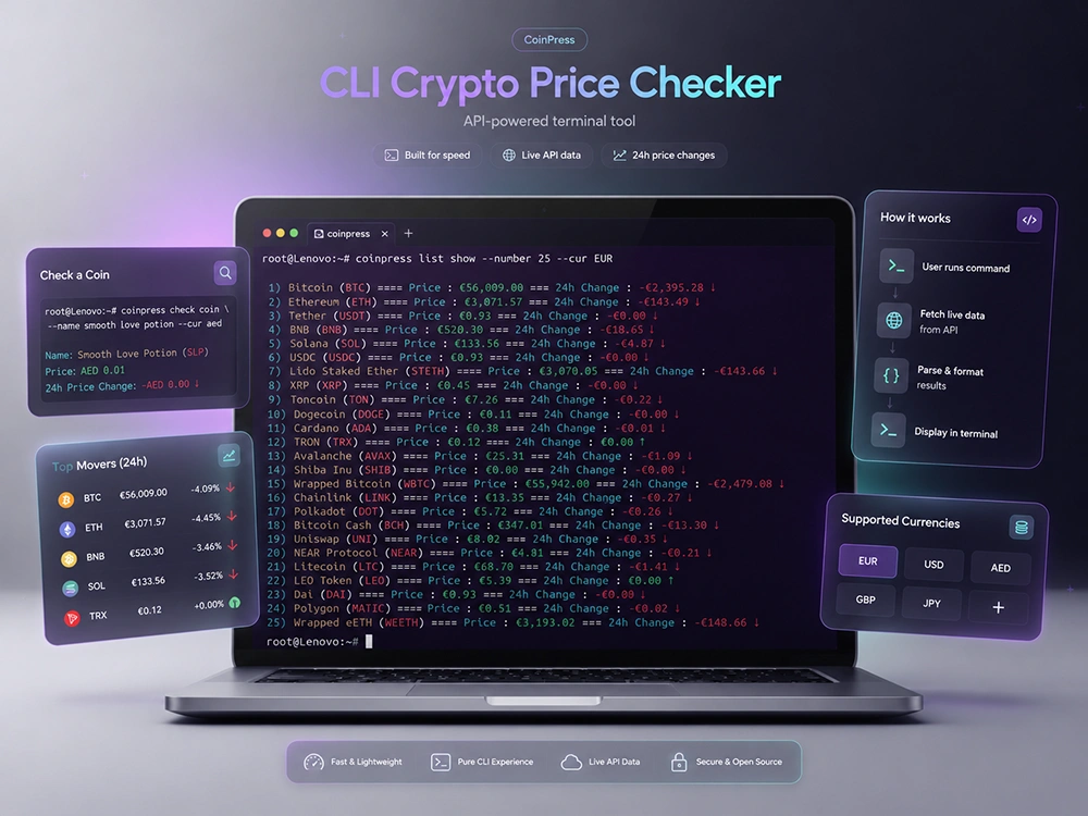 Coinpress - Crypto CLI Real-Time Cryptocurrency Price Checker